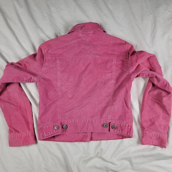 Gap Womens Small Pink Corduroy Jacket Casual Going Out Outdoors Winter Warm - Picture 2 of 7